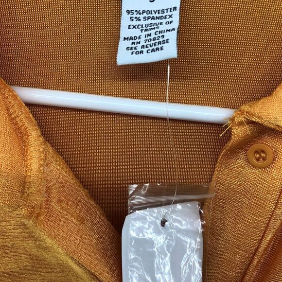 Rue21 Dress Women Young Adult M Orange Short Sleeve Button Up Knee Length New - Picture 4 of 12